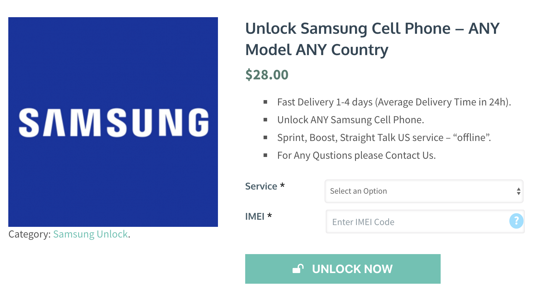 Unlock Samsung Galaxy S8 Plus Codes